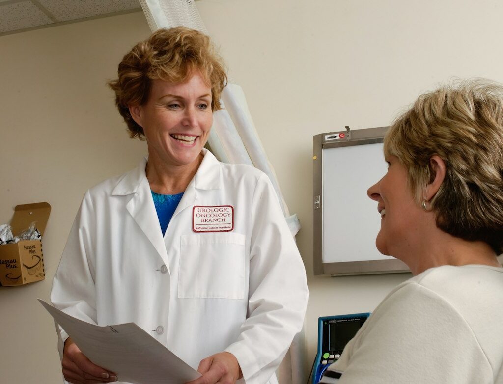 Doctor talking with a patient about POTS and dysautonomia care