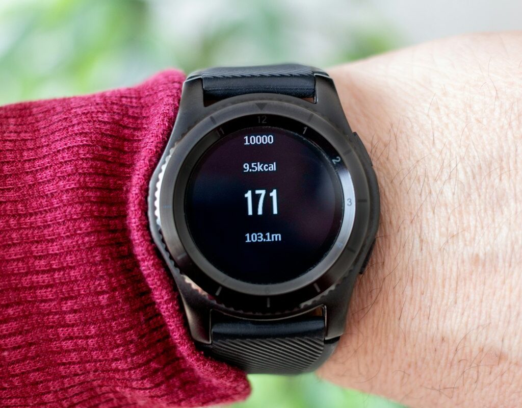 Smartwatch showing an elevated heart rate, a common POTS symptom